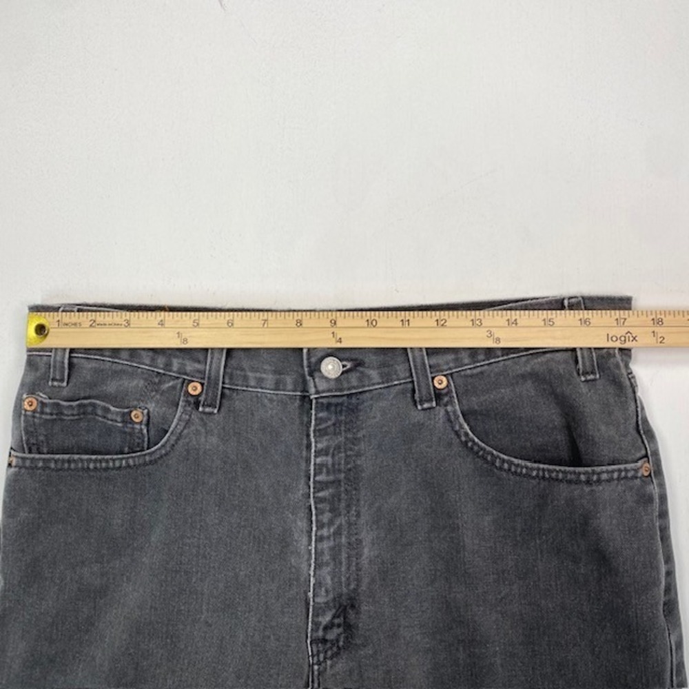 Vintage Levis 550 Relaxed Fit Jeans Mens 36x32 Faded Black Made in USA 90s Denim - Picture 5 of 12